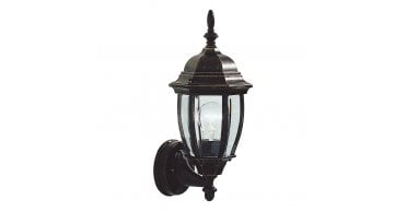 Hambro Outdoor Wall Light Black/Gold Glass IP43