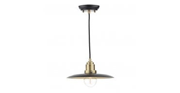 Hannover 1 Light Pendant Black Antique Brass