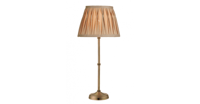 Där Lighting Hatton Gold Faux silk Tapered Drum Shade 25cm