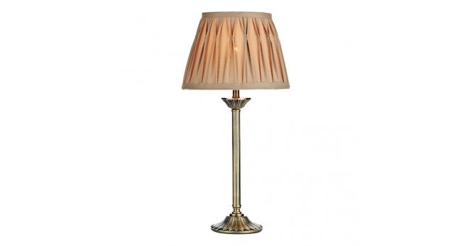 Där Lighting Hatton Table Lamp Antique Brass With Shade