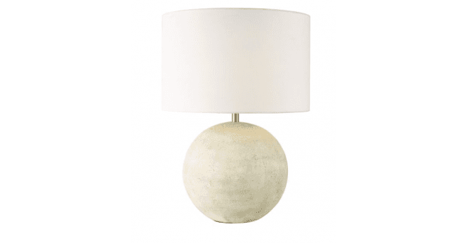 Där Lighting Havana Ceramic Table Lamp Natural Finish With Shade
