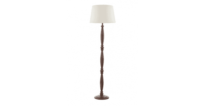 Där Lighting Hayward Floor Lamp Wood Effect With Shade