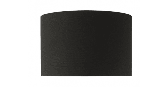 Där Lighting Hebron Black Linen Drum Shade 32cm