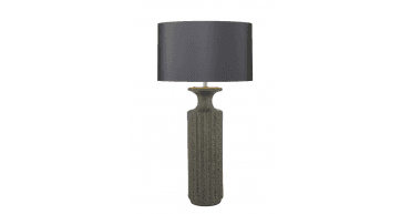 Helicon Grey Faux Silk Drum Shade 40cm