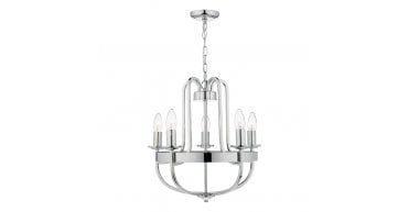 Heythrope 5 Light Pendant Polished Nickel