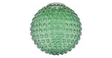 Hobnail Easy Fit Shade Green Glass 25cm