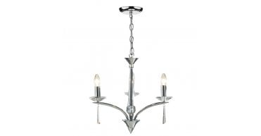 Hyperion 3 Light Dual Mount Pendant Polished Chrome Crystal