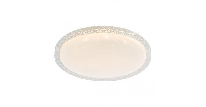 Där Lighting Iben Flush White Acrylic With Colour Changing LED