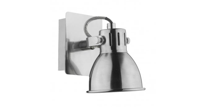 Där Lighting Idaho Single Wall Spotlight Natural Chrome
