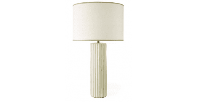 Där Lighting Idella Table Lamp Taupe Ceramic With Shade