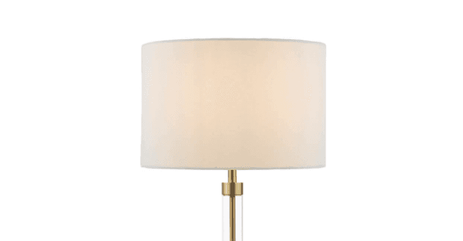 Där Lighting Idonia White Linen Drum Shade 30cm