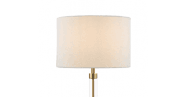 Idonia White Linen Drum Shade 30cm