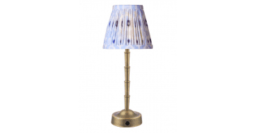 Ikat Blue Cotton Empire Shade 15cm