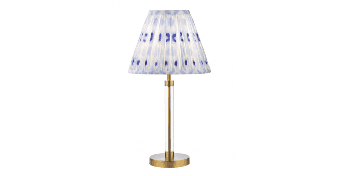 Där Lighting Ikat Blue Cotton Empire Shade 30cm