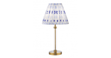 Ikat Blue Cotton Empire Shade 30cm