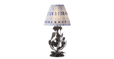 Ikat Blue Cotton Empire Shade 35cm