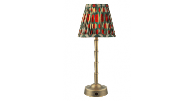 Där Lighting Ikat Red Cotton Empire Shade 15cm