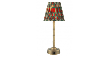 Ikat Red Cotton Empire Shade 15cm