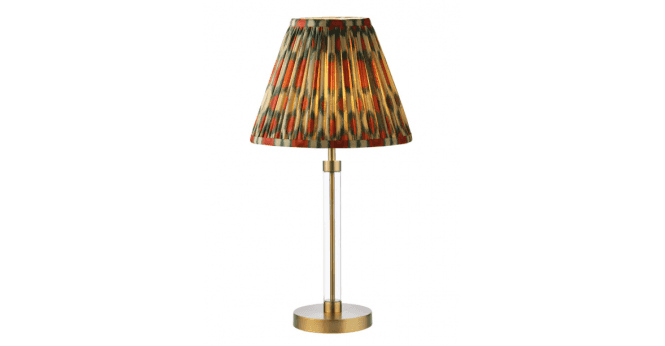 Där Lighting Ikat Red Cotton Empire Shade 30cm