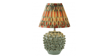Ikat Red Cotton Empire Shade 35cm