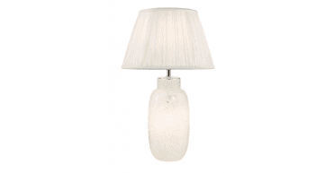 Ileana Table Lamp White Glass With Shade