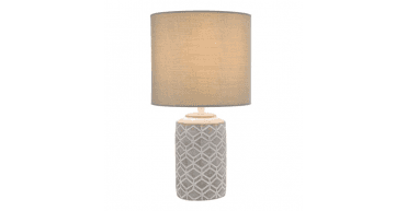 Ilona Ceramic Table Lamp Grey With Shade