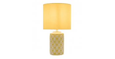 Ilona Ceramic Table Lamp Yellow With Shade