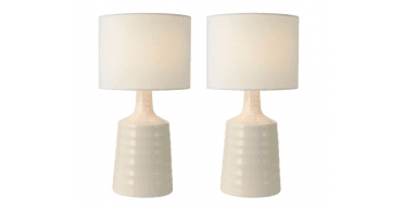 Inci Twin Pack Table Lamp Cream With Shade