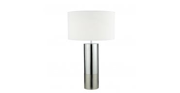 Ingleby Table Lamp Polished Chrome And Brushed Chrome With Shade