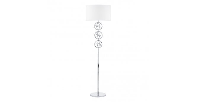 Där Lighting Innsbruck Floor Lamp Polished Chrome With Shade