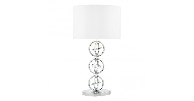 Där Lighting Innsbruck Table Lamp Polished Chrome With Shade