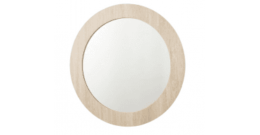 Ioana Round Mirror Travertine Effect 80cm