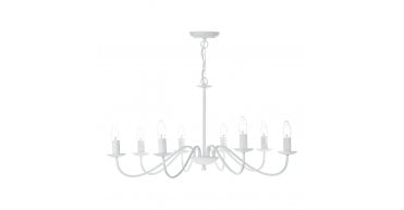 Irwin 8 Light Pendant Dual Mount White