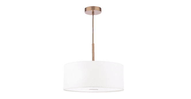 Där Lighting Isla 3 Light Pendant Antique Bronze and Ivory Shade 40cm