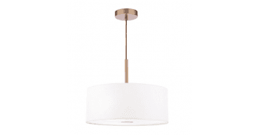 Isla 3 Light Pendant Antique Bronze and Ivory Shade 40cm