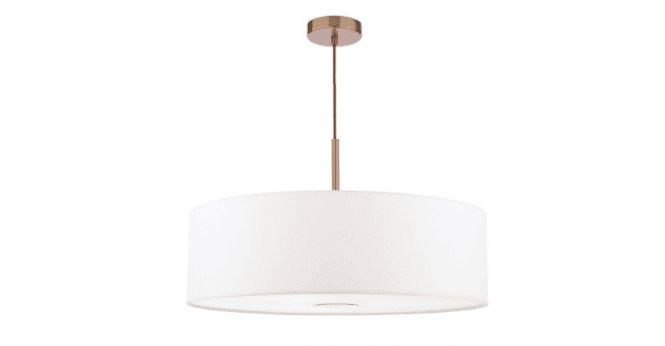 Där Lighting Isla 3 Light Pendant Antique Bronze and Ivory Shade 60cm
