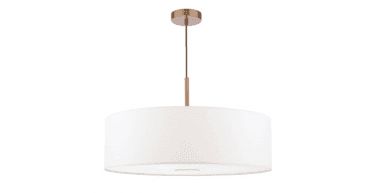 Isla 3 Light Pendant Antique Bronze and Ivory Shade 60cm