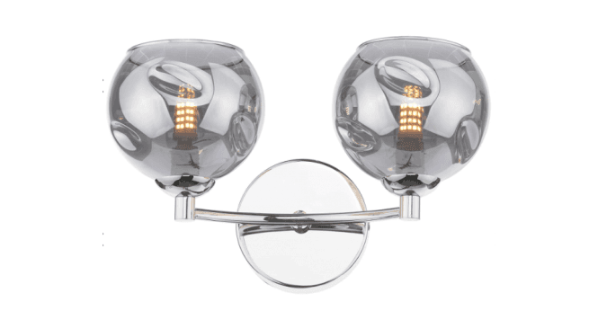 Där Lighting Izzy 2 Light Wall Light Polished Chrome Frame Only
