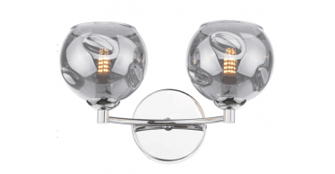 Izzy 2 Light Wall Light Polished Chrome Frame Only