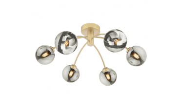 Izzy 6 Light Semi-Flush Matt Gold  Fitting Only