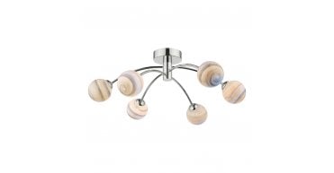 Izzy 6lt Semi Flush Polished Chrome With Planet Style Glass