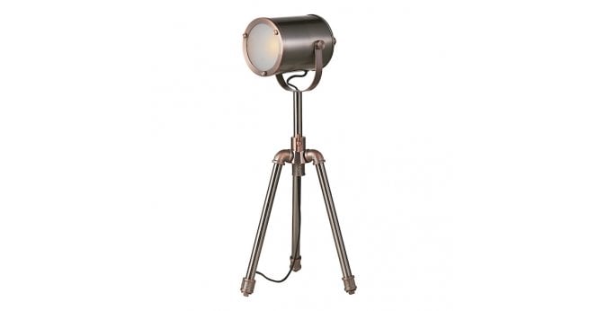 Där Lighting Jake Task Table Lamp Antique Silver And Copper