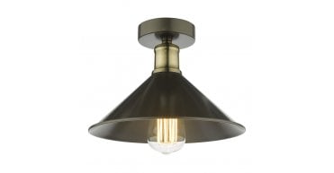 Jalen 1 Light Flush Graphite Antique Brass