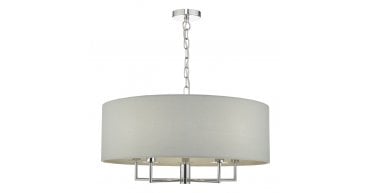 Jamelia 5lt Pendant Polished Chrome & Grey
