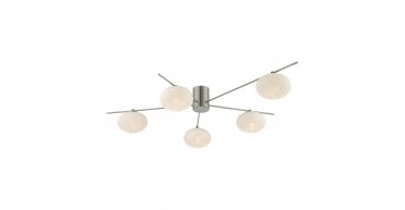 Jasper 5 Light Semi Flush Satin Nickel