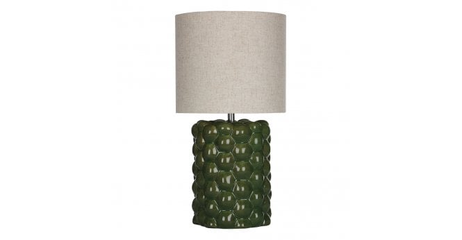 Där Lighting Jayden Table Lamp Green Reactive Glaze With Shade