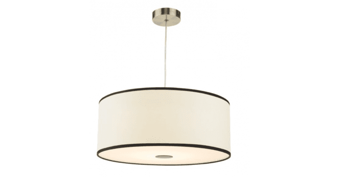 Där Lighting Jemima Easy Fit Pendant White and White Frosted Acrylic With Shade