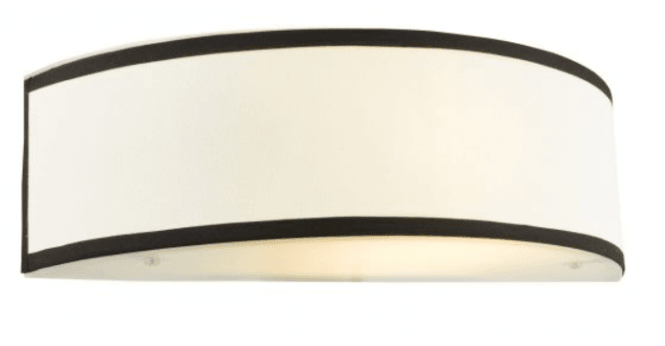 Där Lighting Jemima Wall Light White and White Frosted Acrylic With Shade