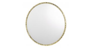 Jinelle Square Mirror Textured Gold Frame 80cm