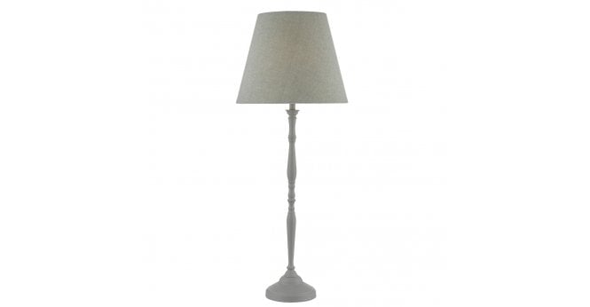 Där Lighting Joanna Table Lamp Grey With Shade